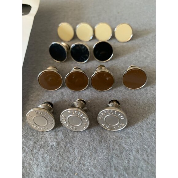 Perfect Fit Button Set of 14 Adjustable Waist Extenders In Assorted Colors - Picture 4 of 7